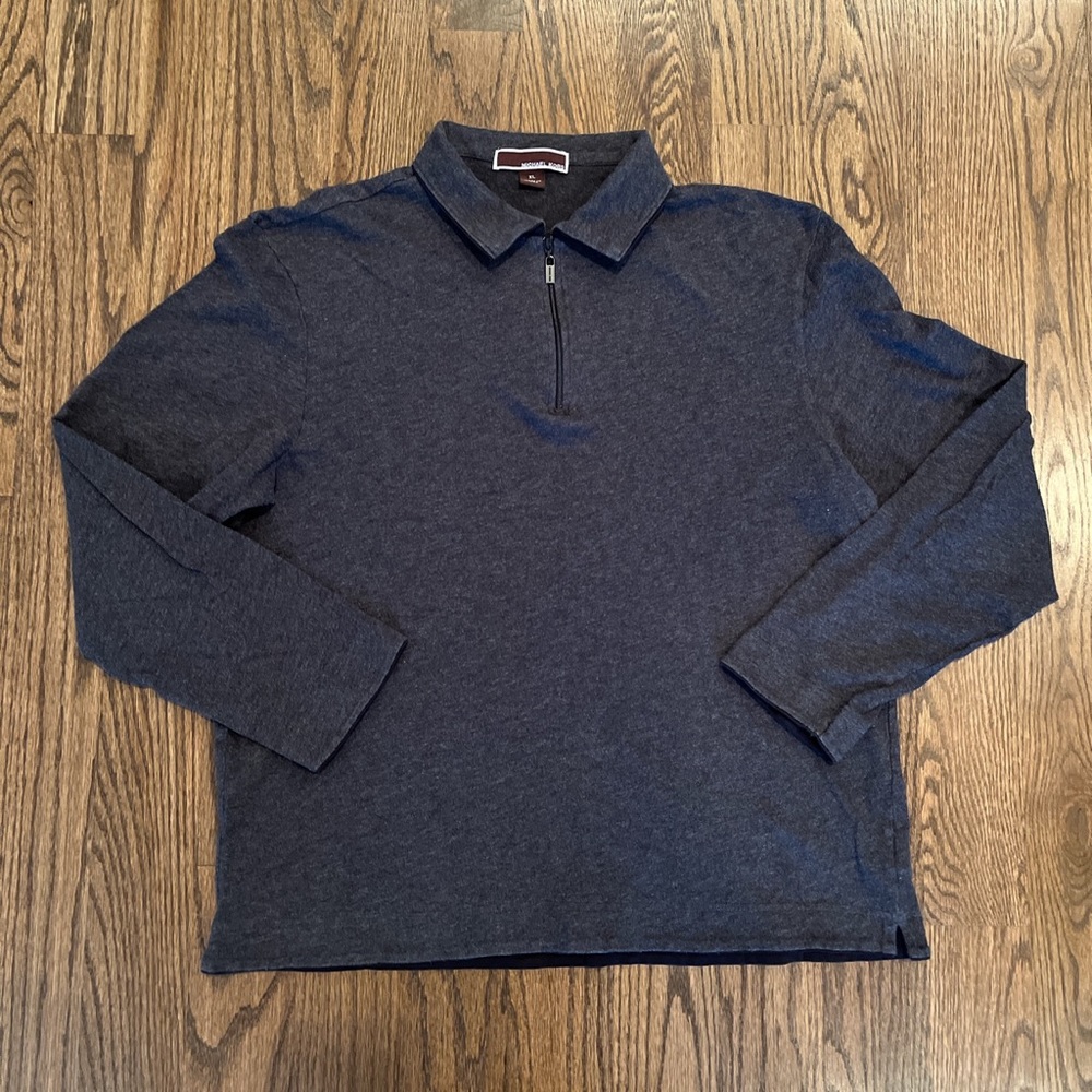 Michael Kohrs Dark Grey Quarter Zip Grey Sweater